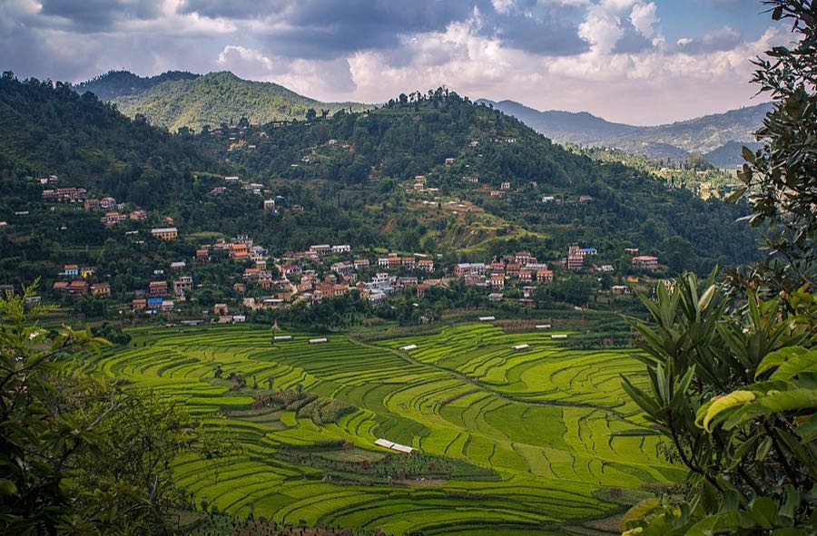 A village in the hills of Nepal